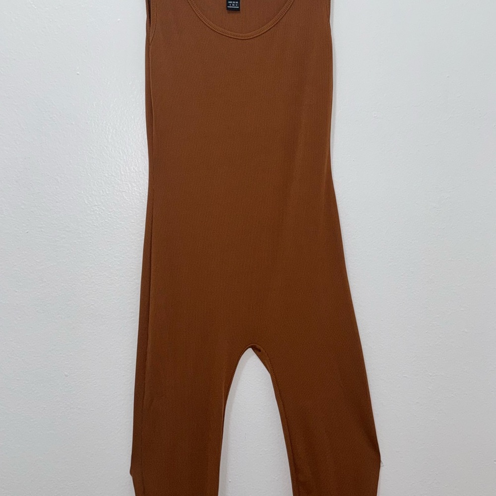 Brown Sleeveless Jumpsuit